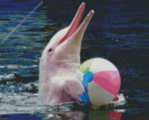 Dolphin Playing With Ball 5D Diamond Painting