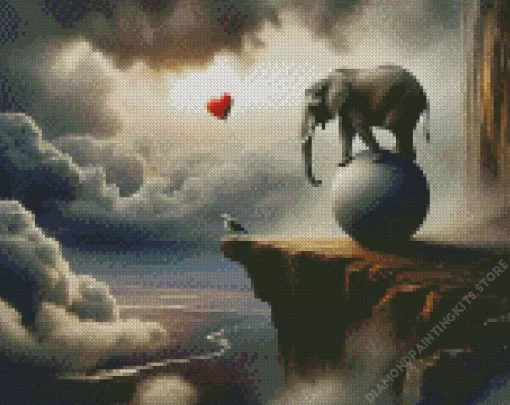 Elephant Balancing 5D Diamond Painting