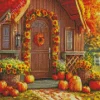 Farmhouse Front Porch Flowers 5D Diamond Painting