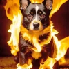 Fire Dog 5D Diamond Painting