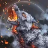 Fire Wolf Art 5D Diamond Painting