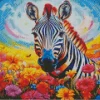 Flower Zebra Art 5D Diamond Painting