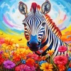 Flower Zebra Art 5D Diamond Painting