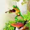 Frog Playing Violin 5D Diamond Painting