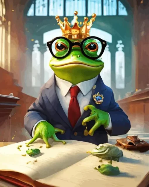 Frog With Glasses 5D Diamond Painting