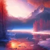 Frozen Lake Art 5D Diamond Painting