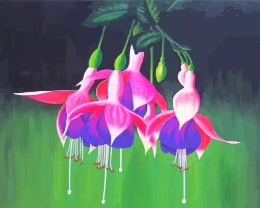 Fuchsia Art 5D Diamond Painting