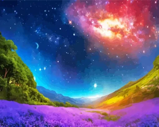 Galaxy Landscape Art 5D Diamond Painting