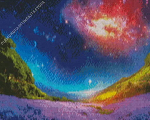 Galaxy Landscape Art 5D Diamond Painting