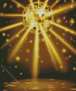 Golden Disco Ball 5D Diamond Painting