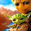 Groot And Baby Yoda 5D Diamond Painting