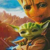 Groot And Baby Yoda 5D Diamond Painting