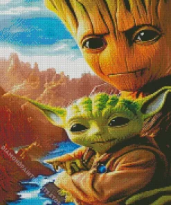 Groot And Baby Yoda 5D Diamond Painting