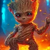 Groot Fire 5D Diamond Painting