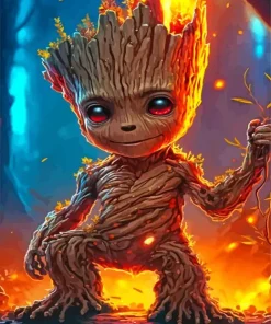 Groot Fire 5D Diamond Painting