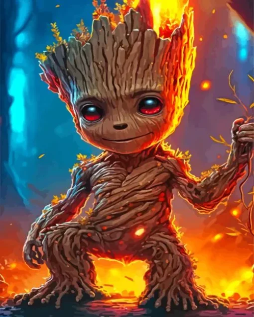 Groot Fire 5D Diamond Painting