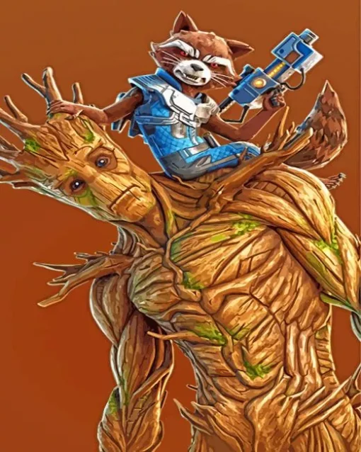 Groot In Fortnite Game 5D Diamond Painting