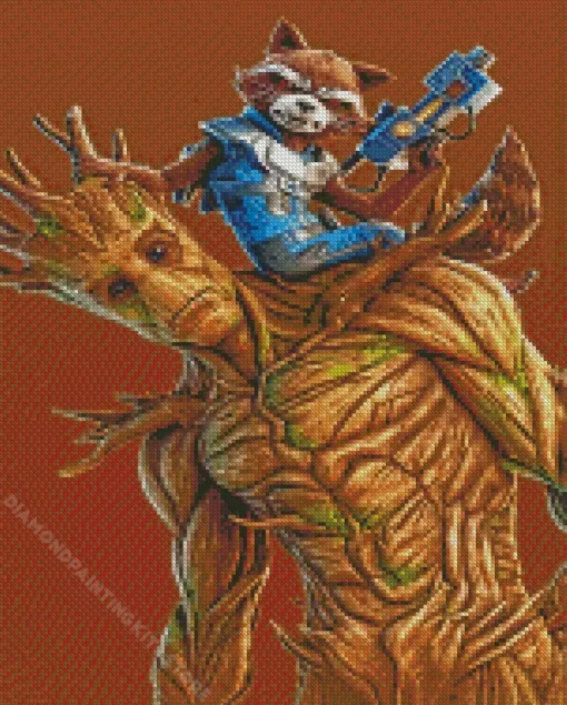 Groot In Fortnite Game 5D Diamond Painting