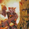 Groot Rocket Racoon Art 5D Diamond Painting