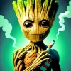 Groot Smoking 5D Diamond Painting