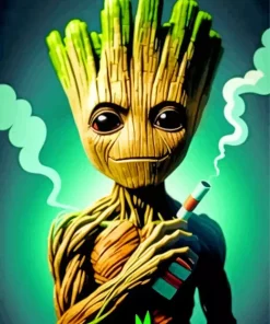 Groot Smoking 5D Diamond Painting