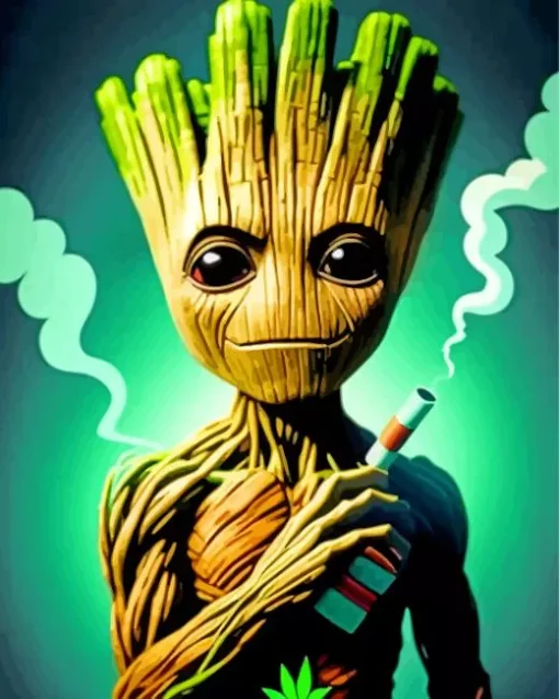 Groot Smoking 5D Diamond Painting