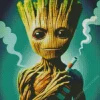 Groot Smoking 5D Diamond Painting