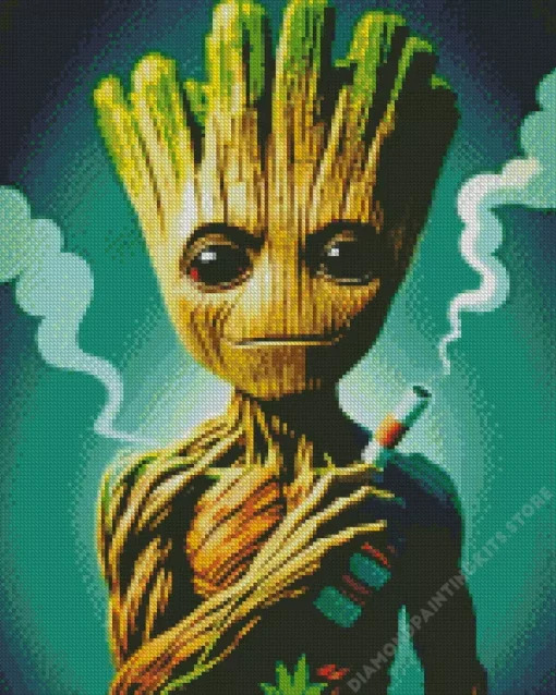 Groot Smoking 5D Diamond Painting