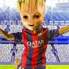 Groot Soccer Barcelona 5D Diamond Painting