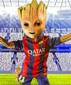 Groot Soccer Barcelona 5D Diamond Painting