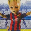 Groot Soccer Barcelona 5D Diamond Painting