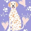 Illustration Blond Dalmatian 5D Diamond Painting