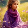 Lavender Girl 5D Diamond Painting