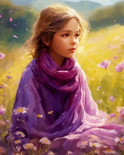 Lavender Girl 5D Diamond Painting