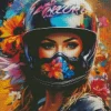 Motocross Girl Art 5D Diamond Painting