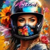 Motocross Girl Art 5D Diamond Painting