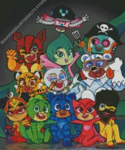 Pj Masks Animation 5D Diamond Painting