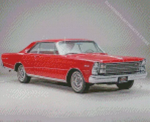 Red Rare 1966 Ford Galaxie 5D Diamond Painting