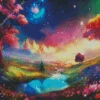 Shiny Galaxy Landscape 5D Diamond Painting