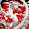 White Chinese Dragon 5D Diamond Painting