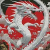 White Chinese Dragon 5D Diamond Painting