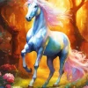 White Fantastic Unicorn 5D Diamond Painting