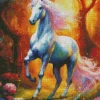 White Fantastic Unicorn 5D Diamond Painting