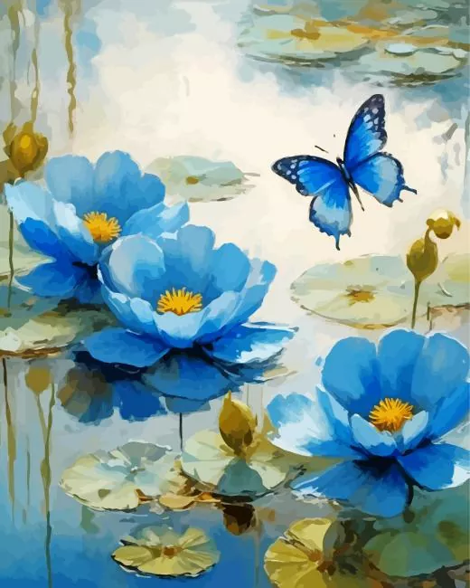 blue flower art Diamond Dotz Blue Flower Art 5D Diamond Painting