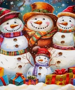 Christmas Snow Family 5D Diamond Painting