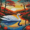Cool Swan 5D Diamond Painting