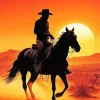 Cowboy Silhouette Art 5D Diamond Painting