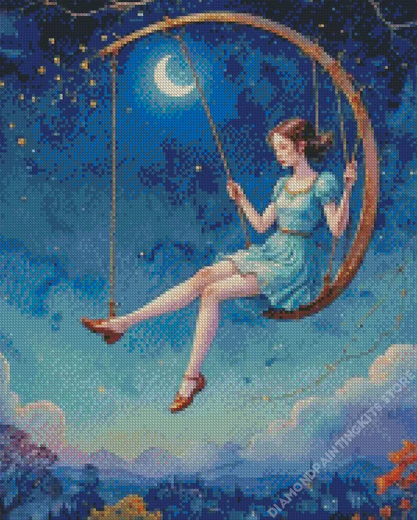 girl in a dreamy land Diamond Paintings Girl In A Dreamy Land 5D Diamond Painting