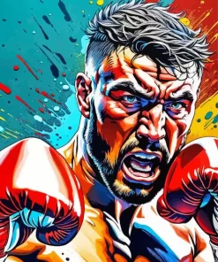 Boxer Splash Art 5D Diamond Painting