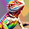 Colorful Bearded Dragon 5D Diamond Painting